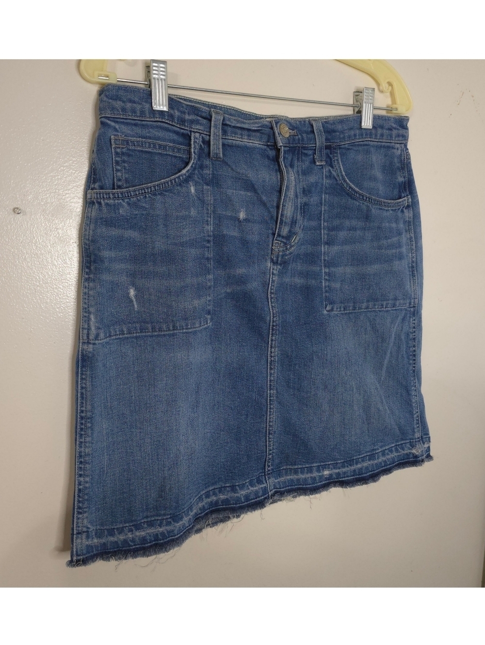 MADEWELL Distressed Casual Utility Denim Mini Skirt, Released Hem Size 29 - Picture 3 of 16